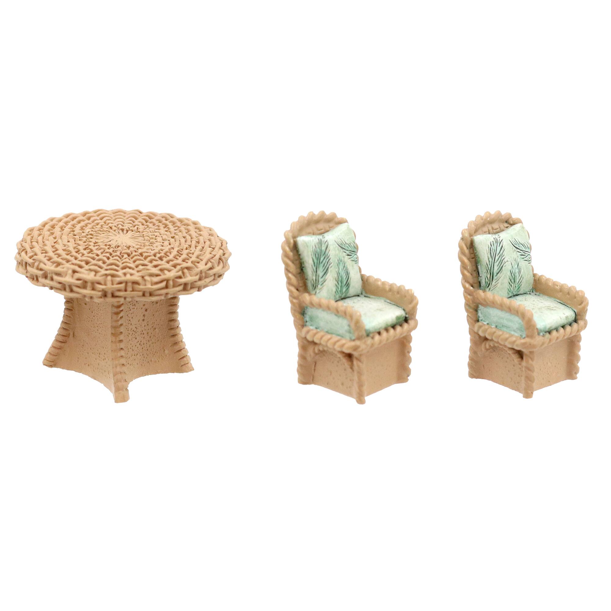 Mini Wicker Patio Table & Chairs Decoration Set by Ashland®